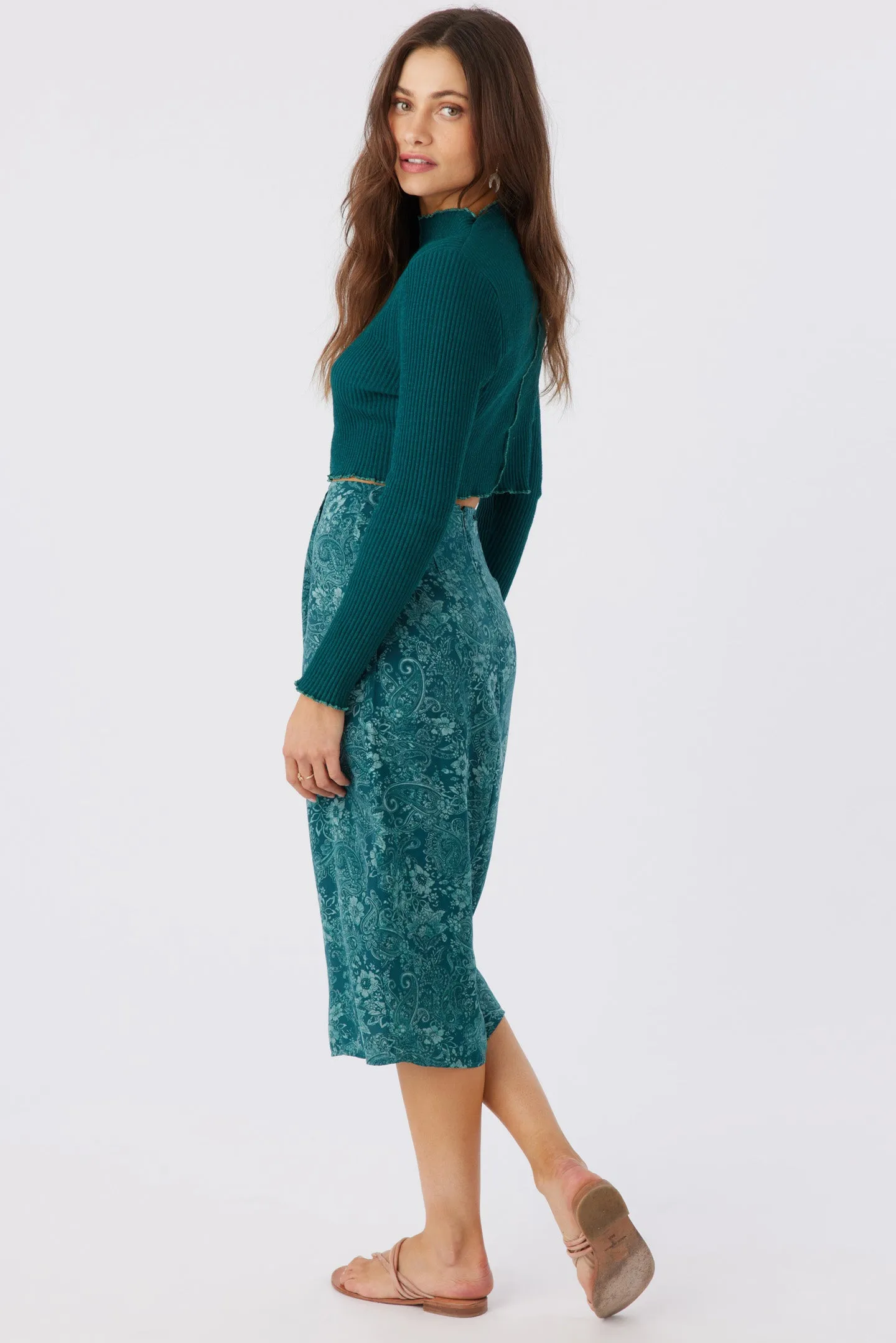 CORRINE SATIN MIDI SKIRT