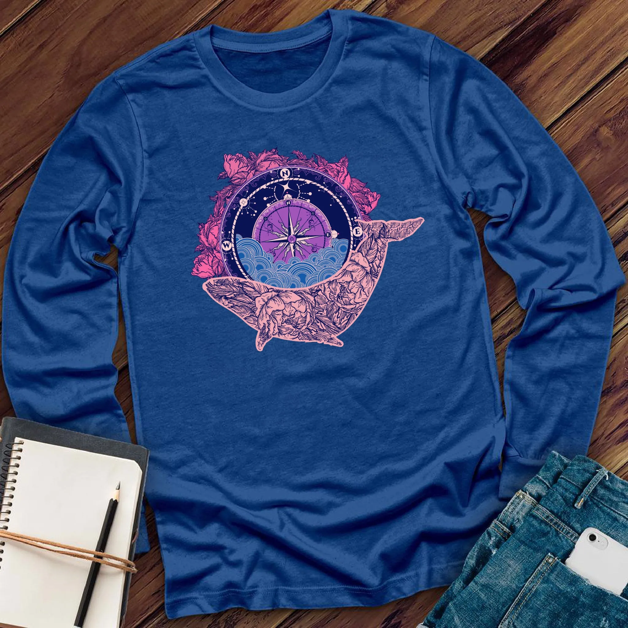 Cosmic Ocean compass Long Sleeve