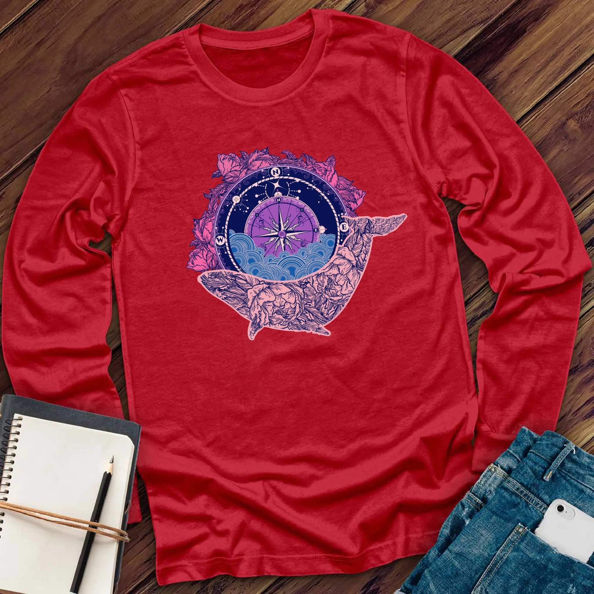 Cosmic Ocean compass Long Sleeve