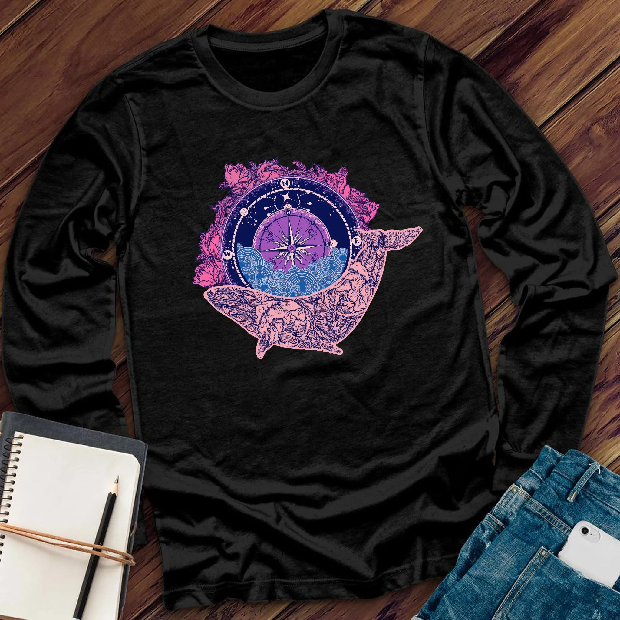 Cosmic Ocean compass Long Sleeve