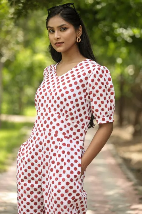 Cranberries Hand Block Printed  Jumpsuit