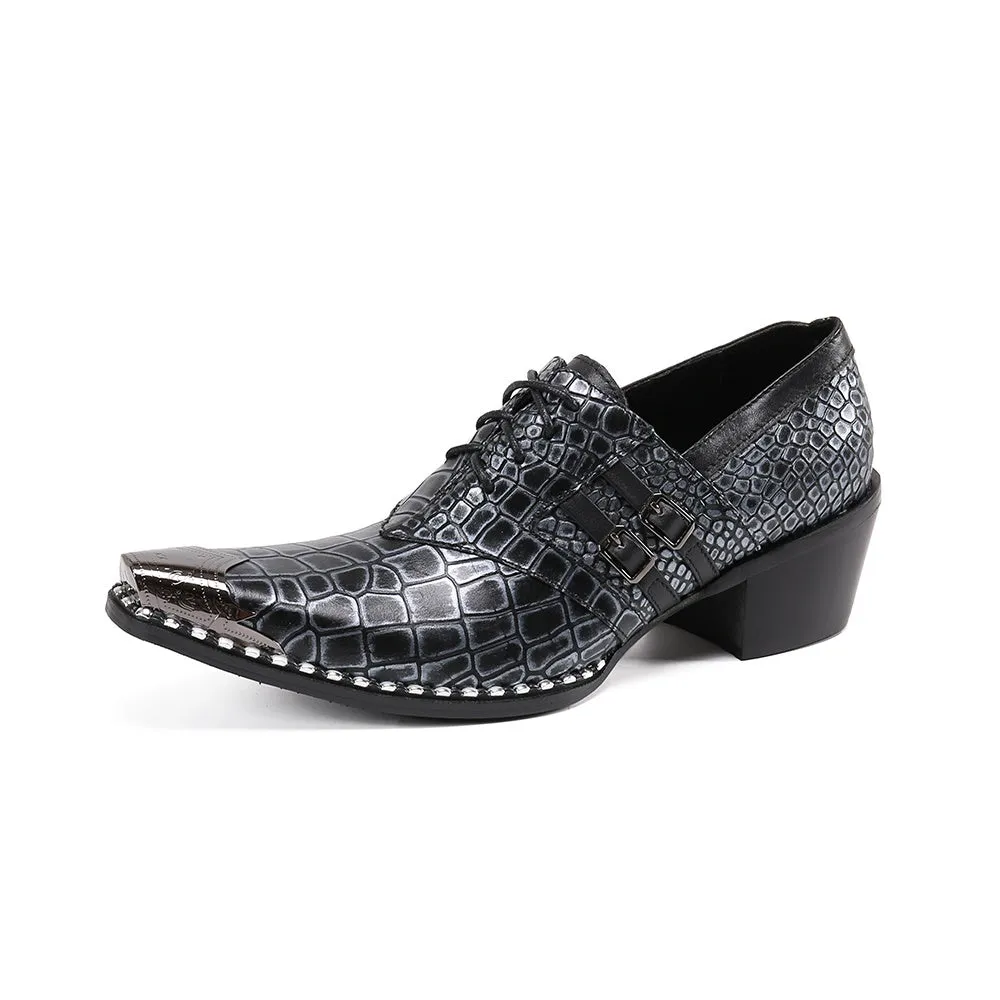 Crocodile Skin Luxurious Oxfords for Men