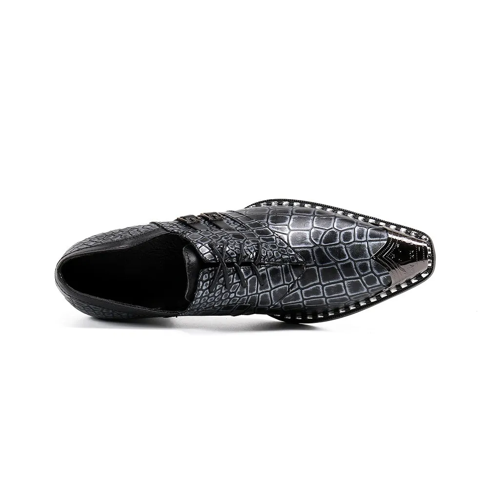 Crocodile Skin Luxurious Oxfords for Men