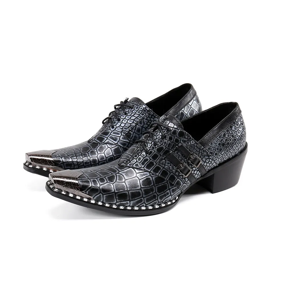 Crocodile Skin Luxurious Oxfords for Men