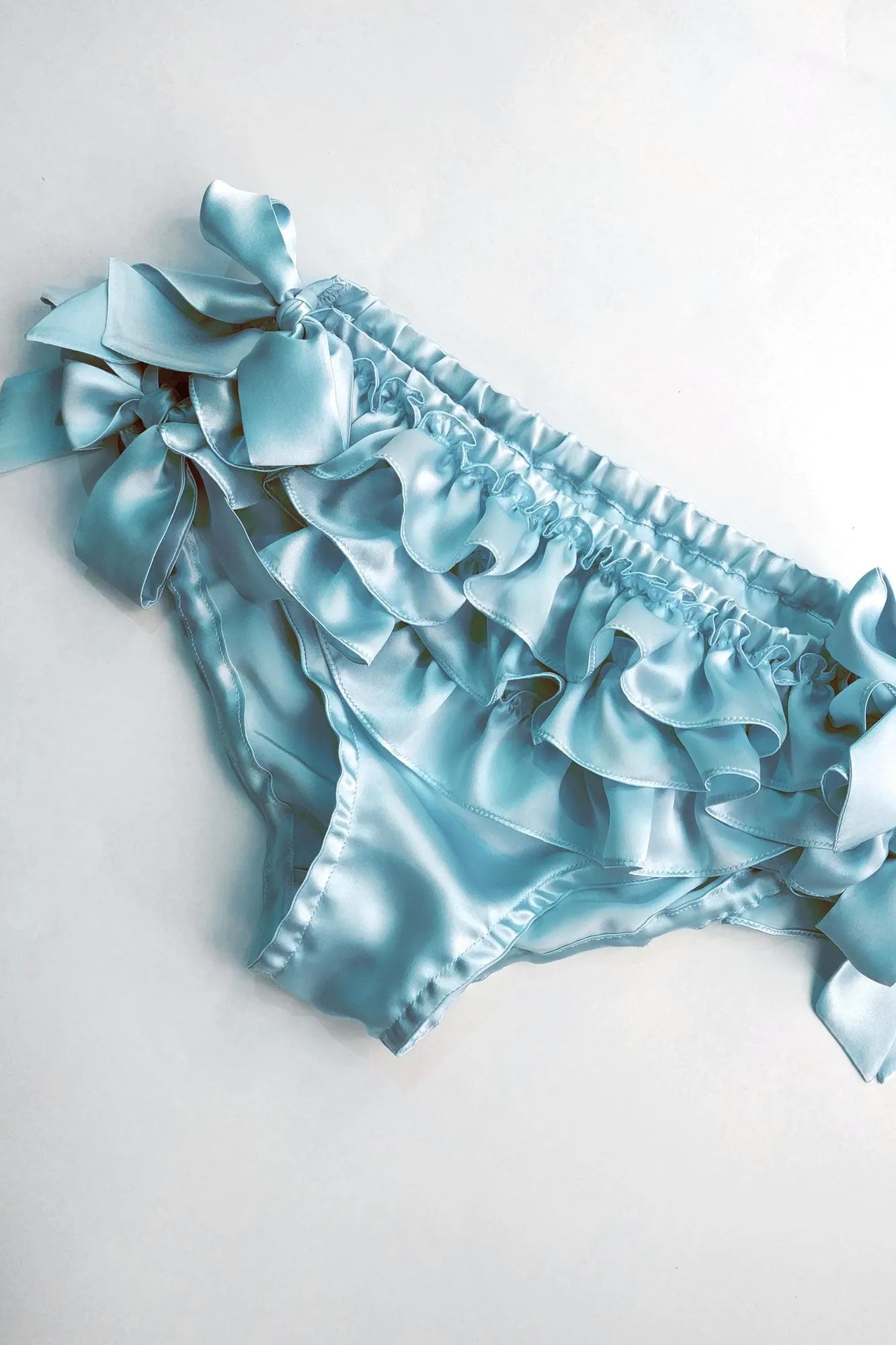 Custom silk ruffled panties