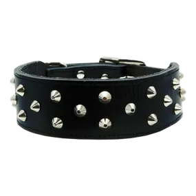 Dan & Sam - Genuine Leather Staffy Collar (Black)