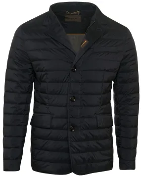 Dark Blue Nylon Puffer Jacket