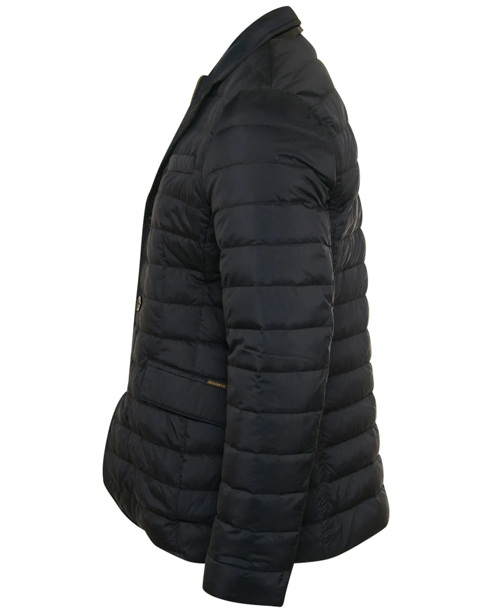 Dark Blue Nylon Puffer Jacket