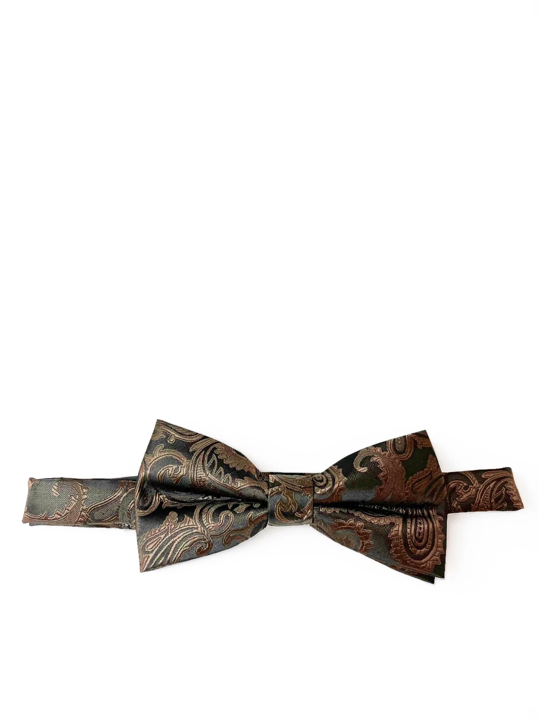 Dark Brown Paisley Bow Tie