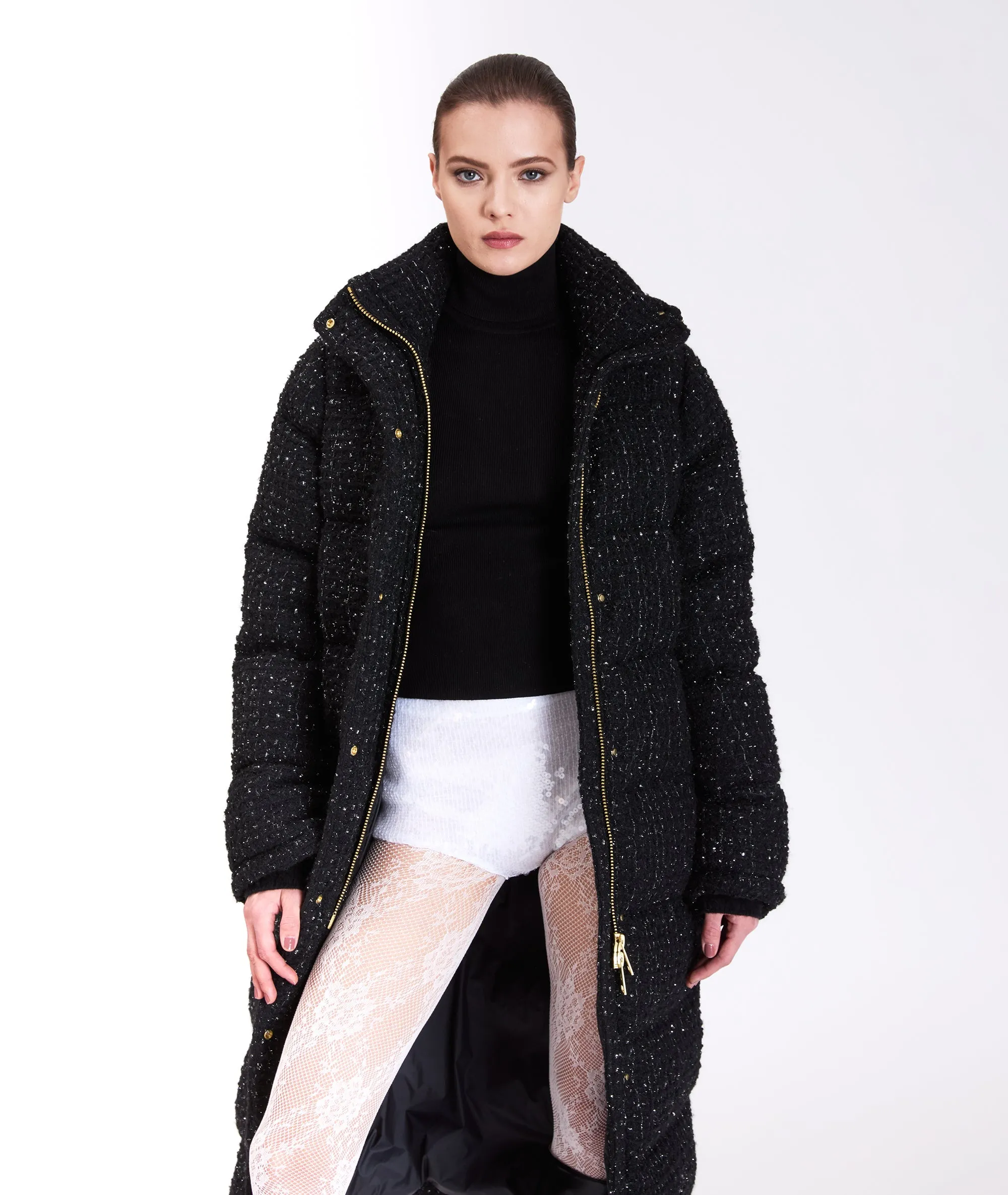 DAWN TWEED | TWEED PUFFER JACKET