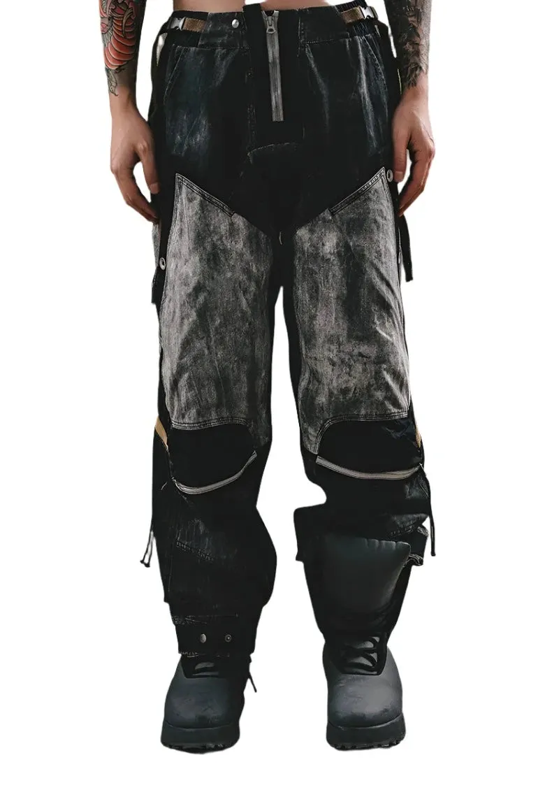 Deconstructed Large Pocket Cargo Pants