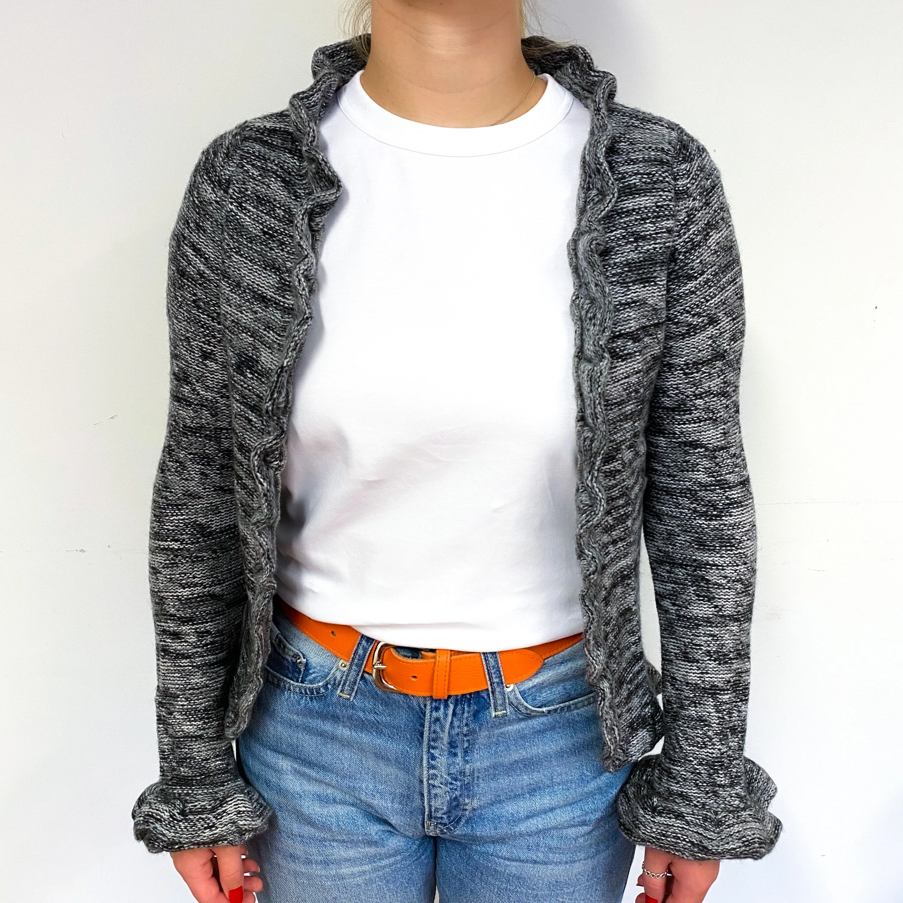 Designer Multi-Tone Grey Cardigan Small