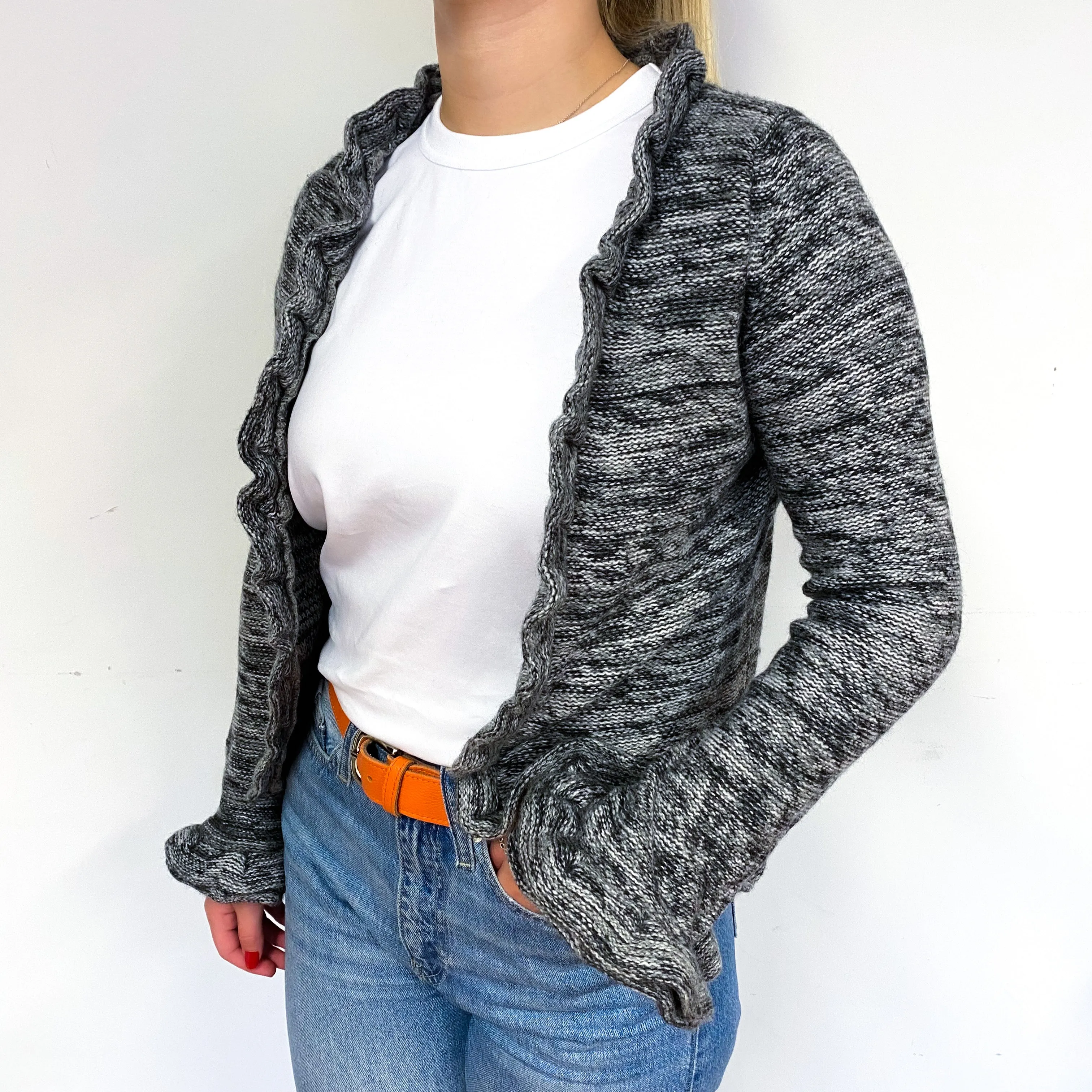 Designer Multi-Tone Grey Cardigan Small