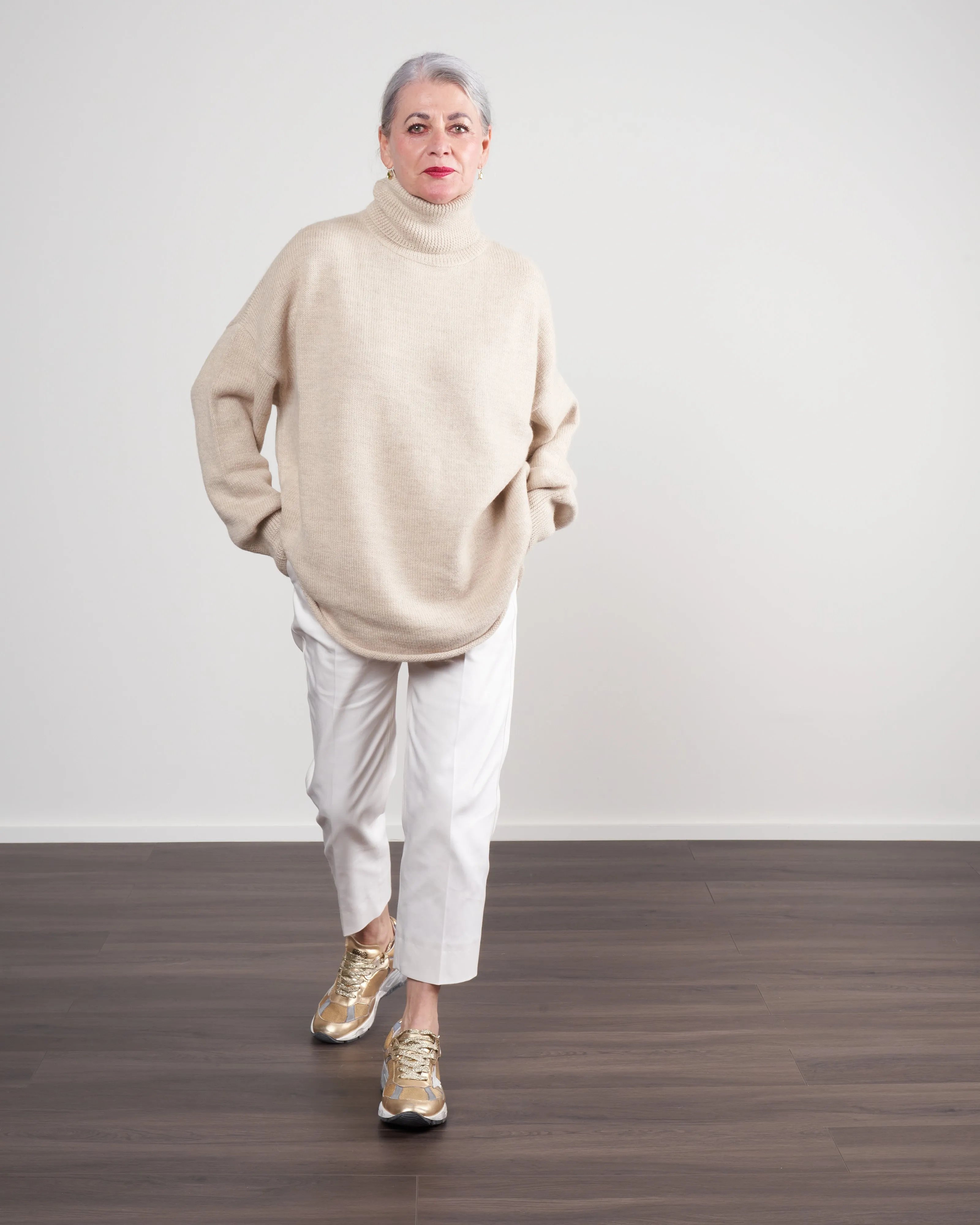 dovetail turtleneck sweater - ecru