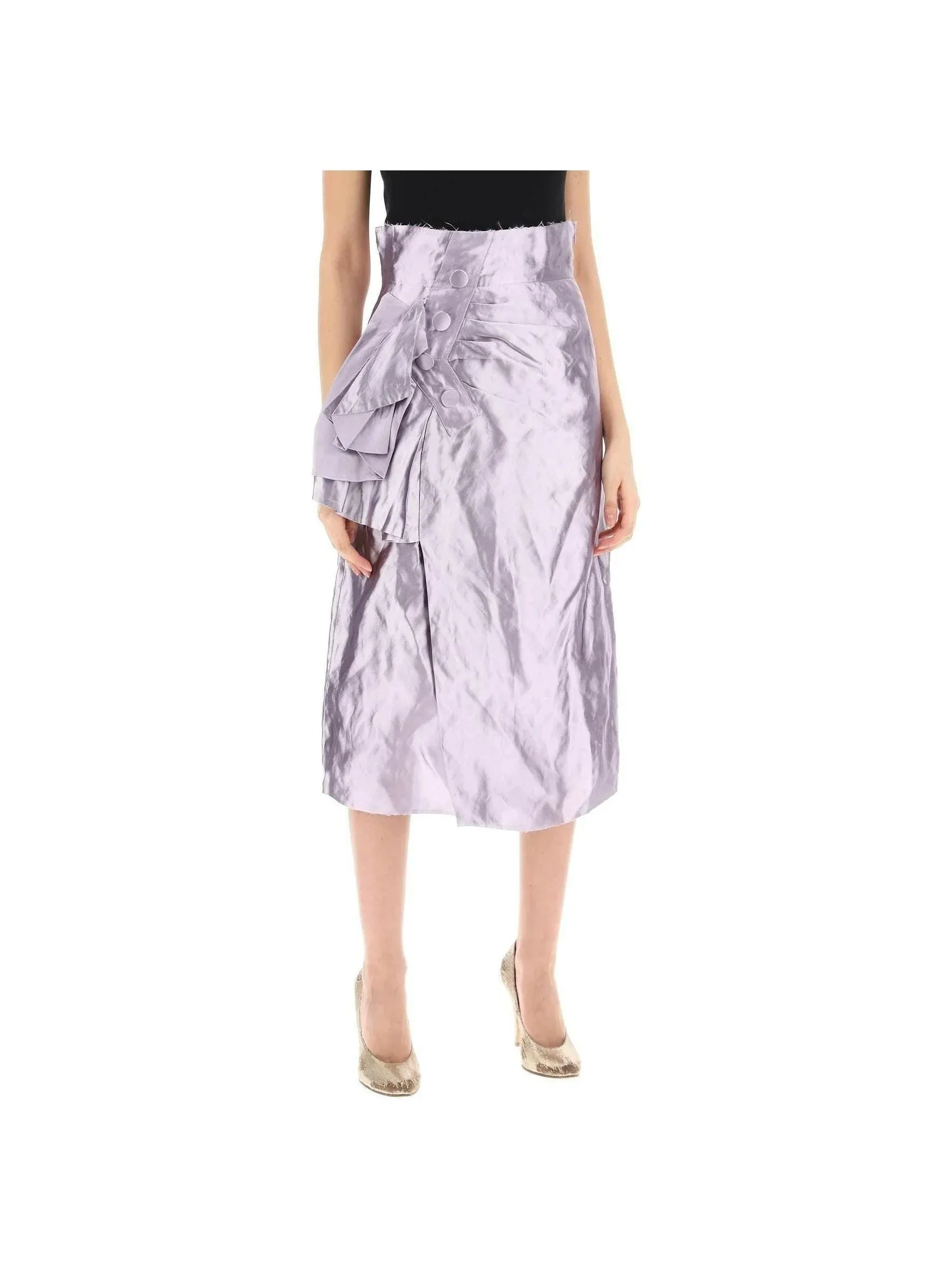 Duchesse Skirt - Wrinkled Metallic Finish