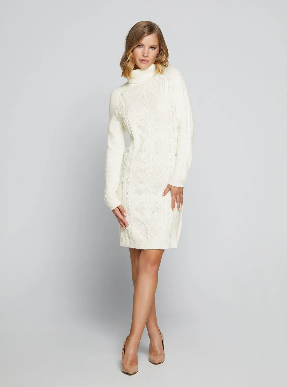 Eco Cream Elisabeth Knit Mini Dress