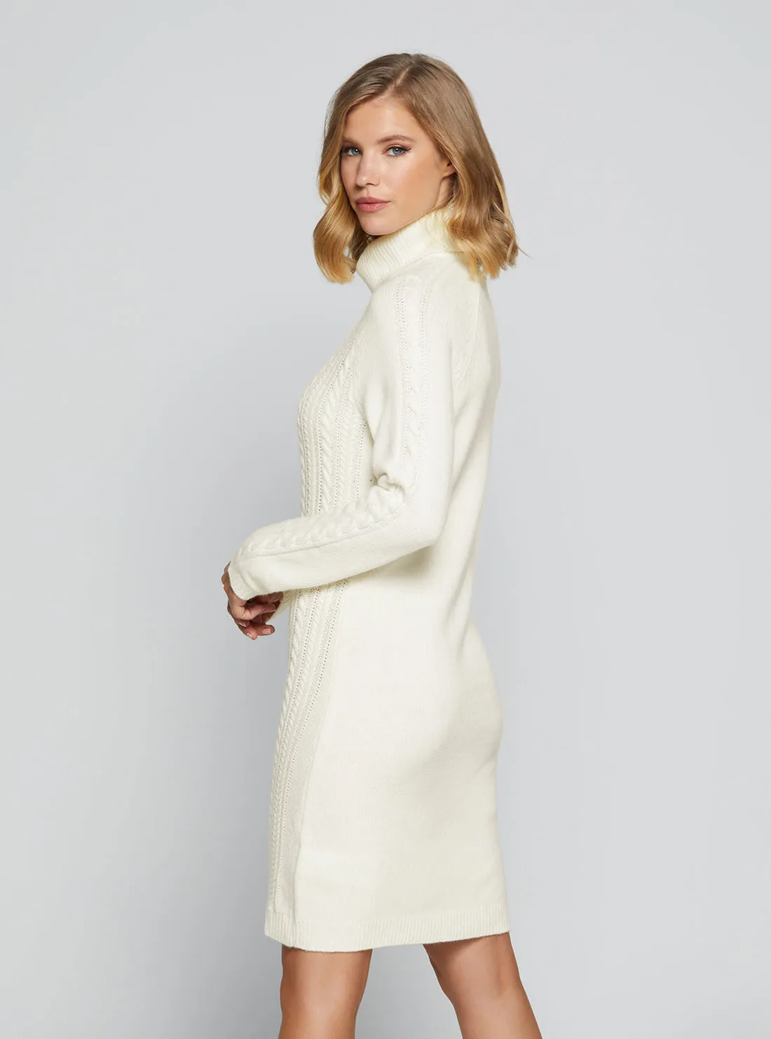 Eco Cream Elisabeth Knit Mini Dress