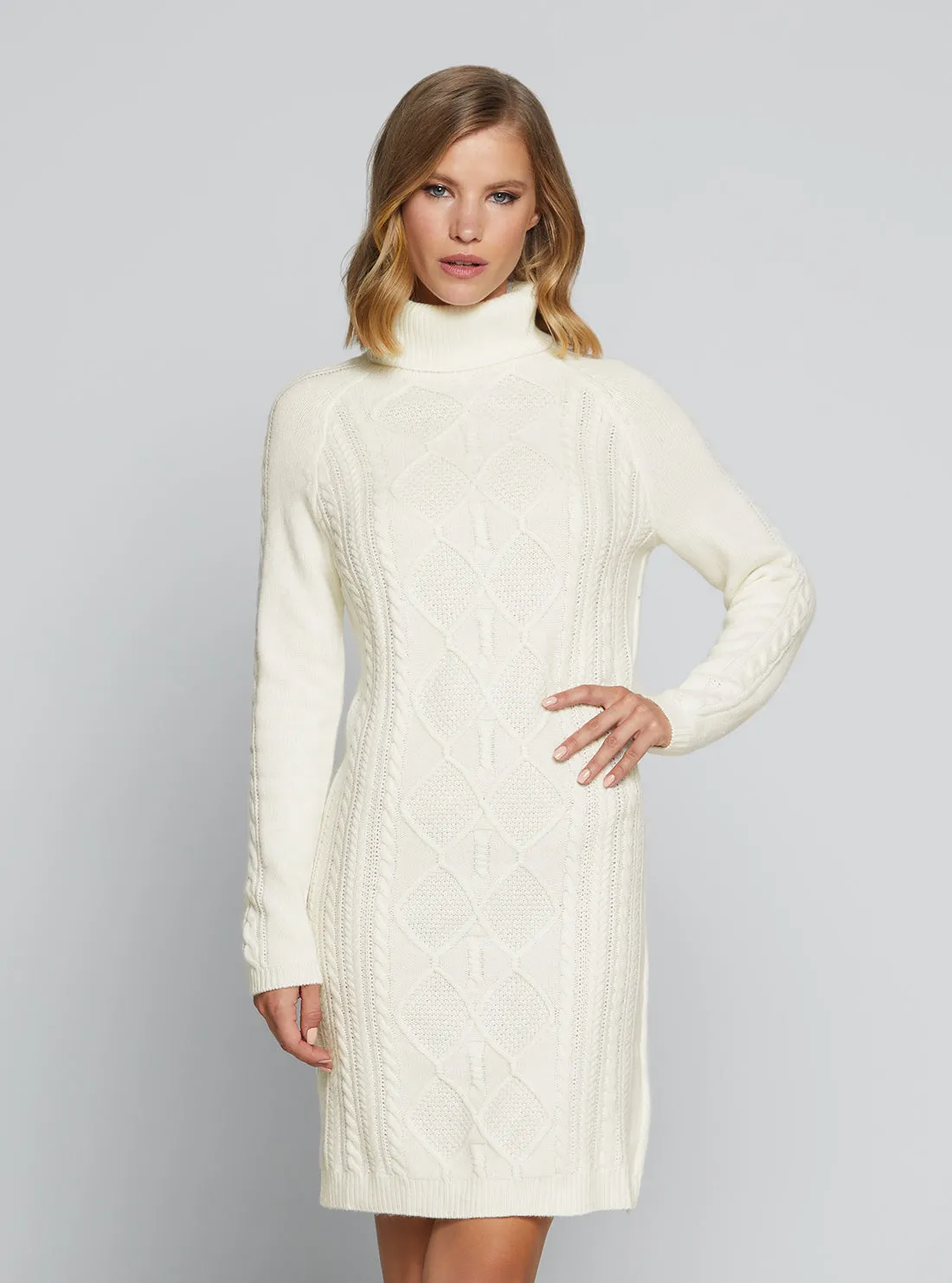 Eco Cream Elisabeth Knit Mini Dress