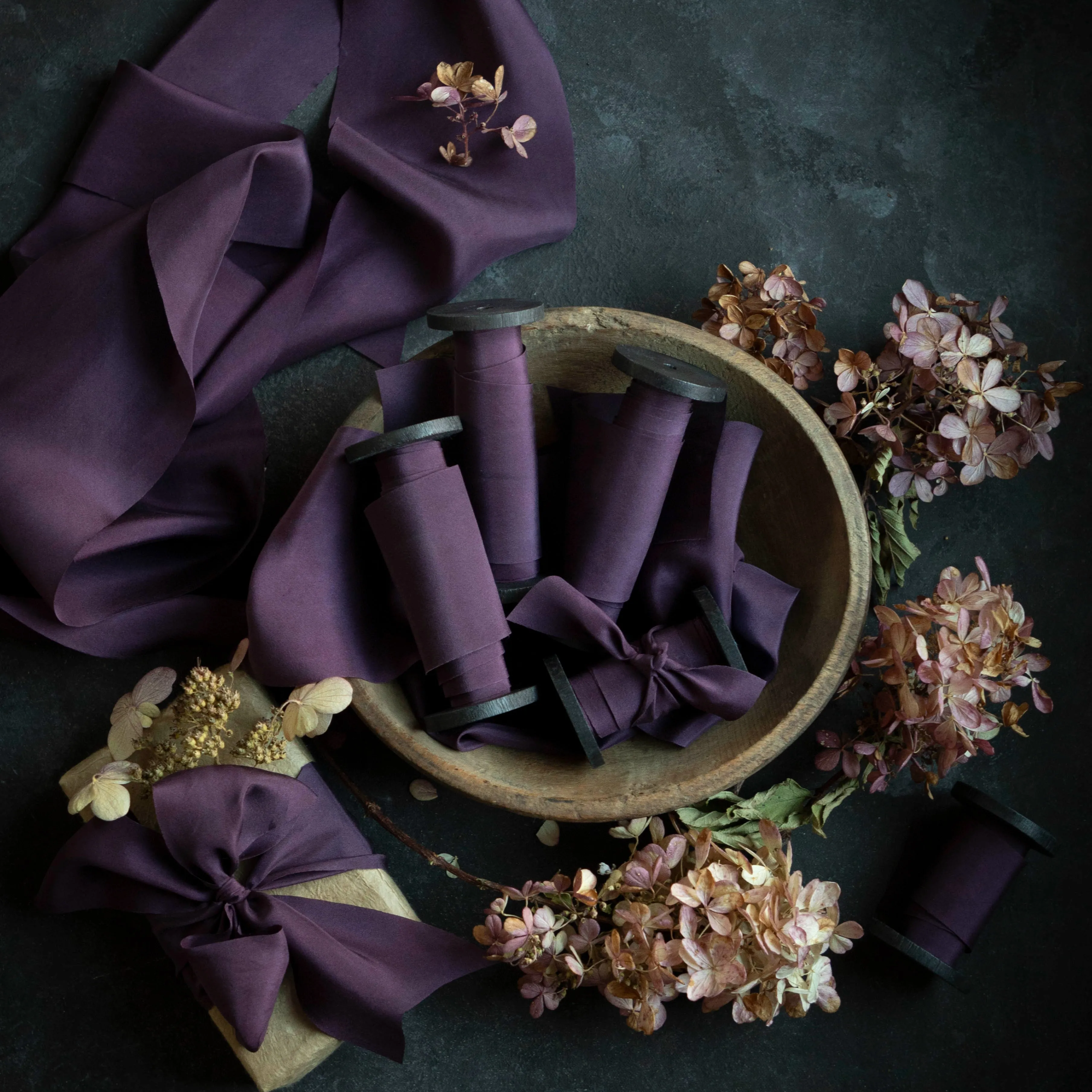 Eggplant Silk Ribbon {read note below}