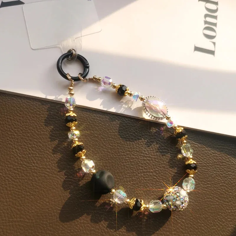 Elegant Crystal Bead Anti-Loss Mobile Phone Lanyard