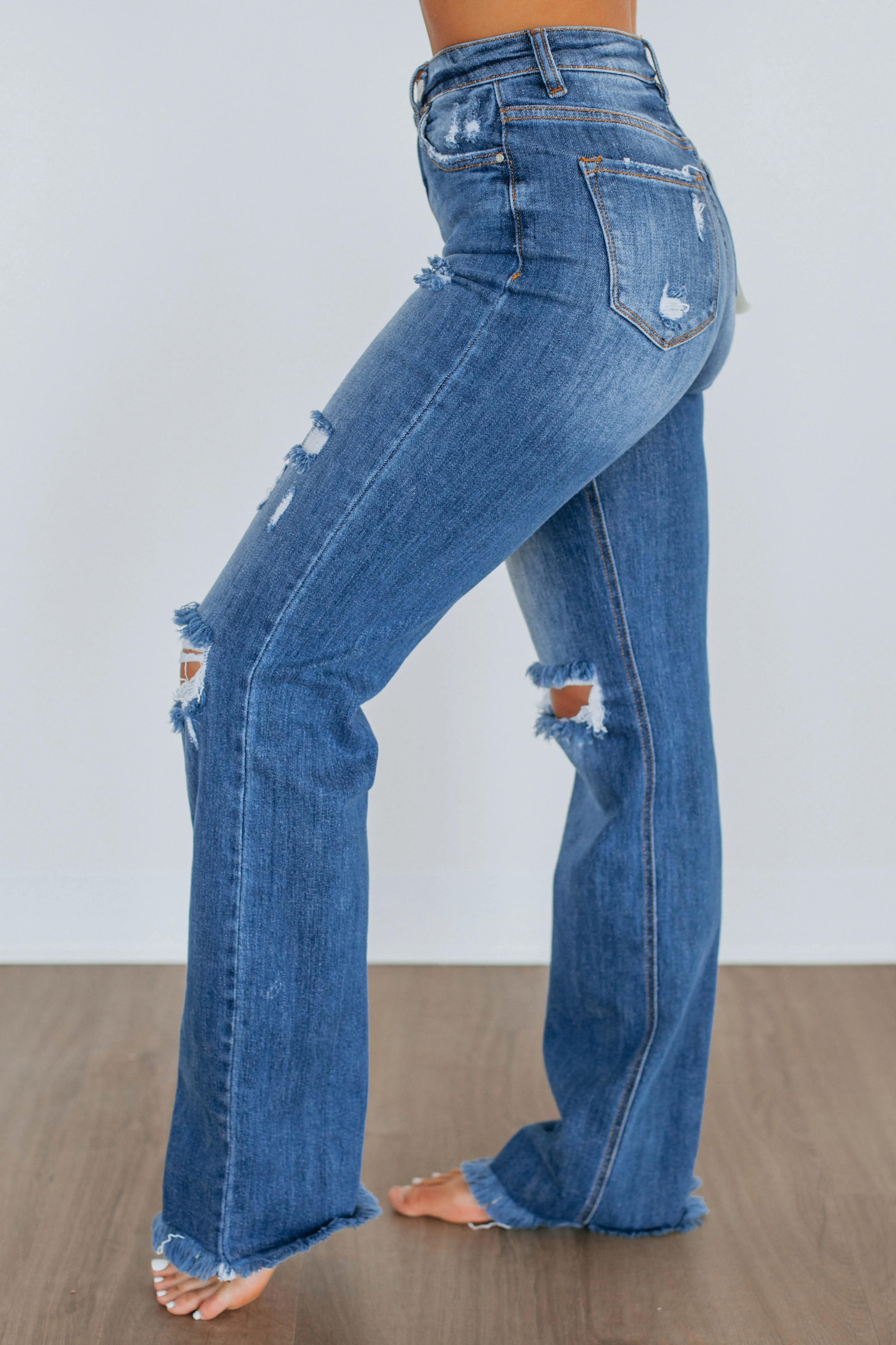 Eloise Risen Jeans - Dark Wash