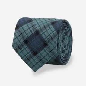 Elston Blackwatch Plaid Steel Blue Tie