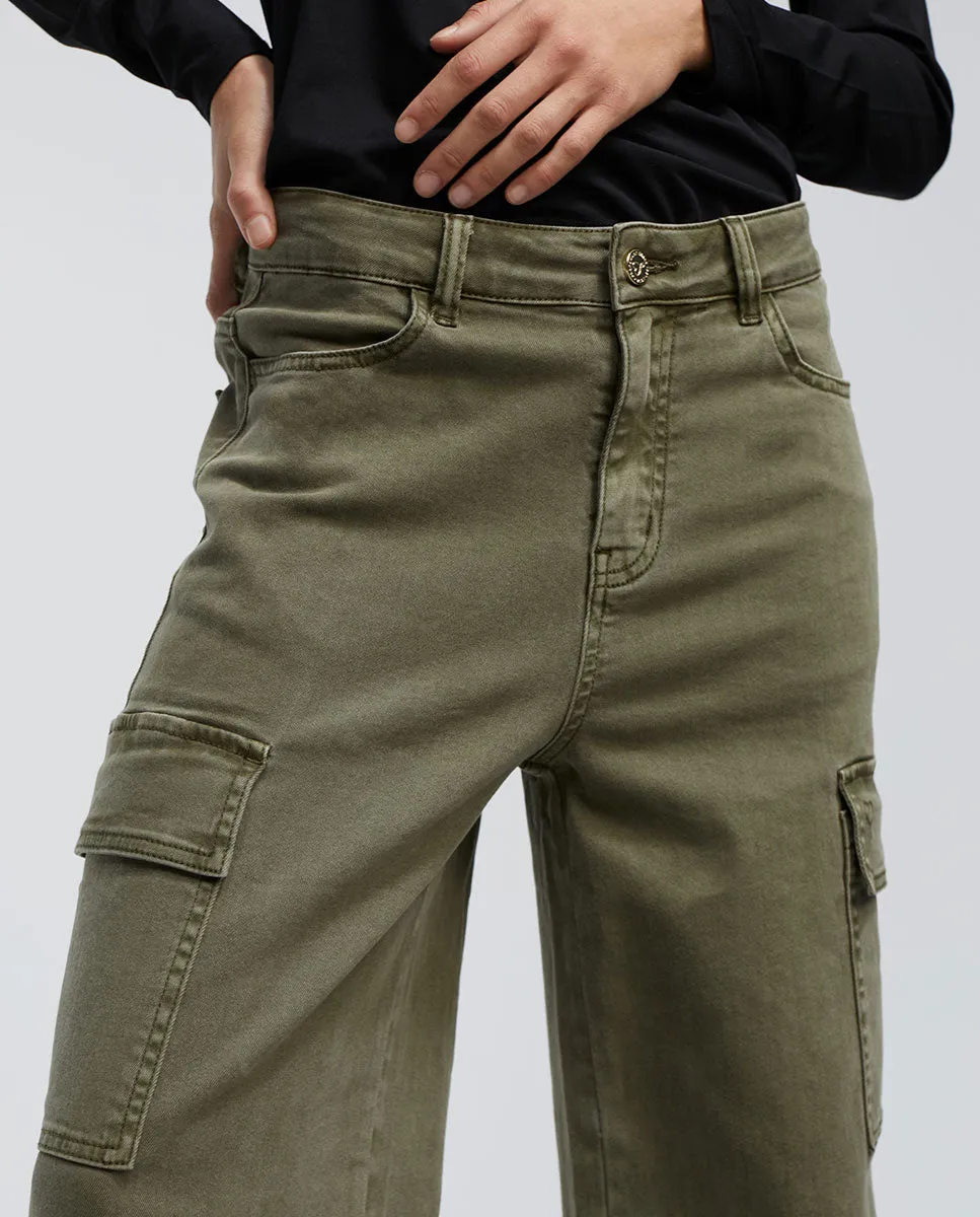 Faded cargo trousers