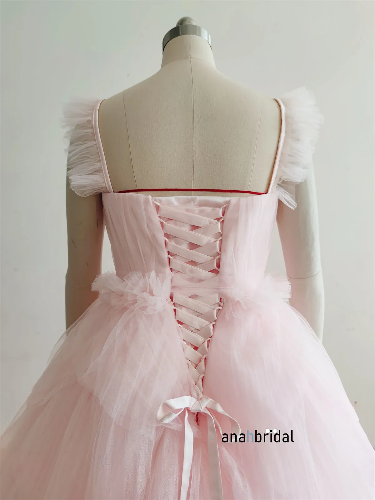 Faded Pink Stunning Prom Dress/Wedding Dress/Photoshoot Dress