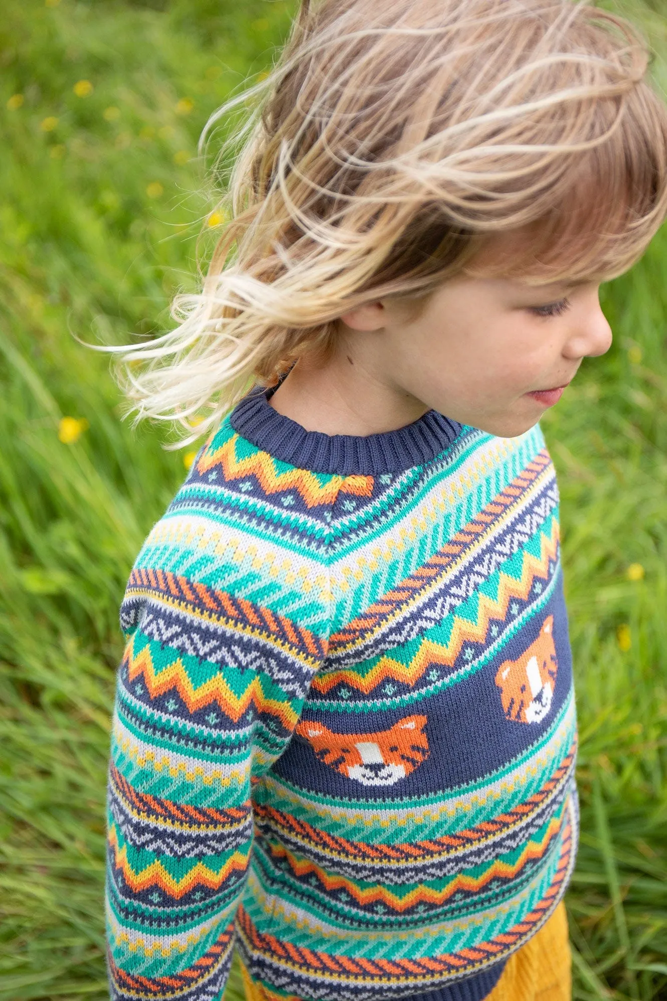 Fowey Tiger Fairisle Knitted Jumper