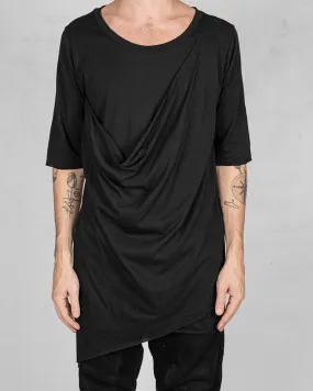 Front draped tshirt black