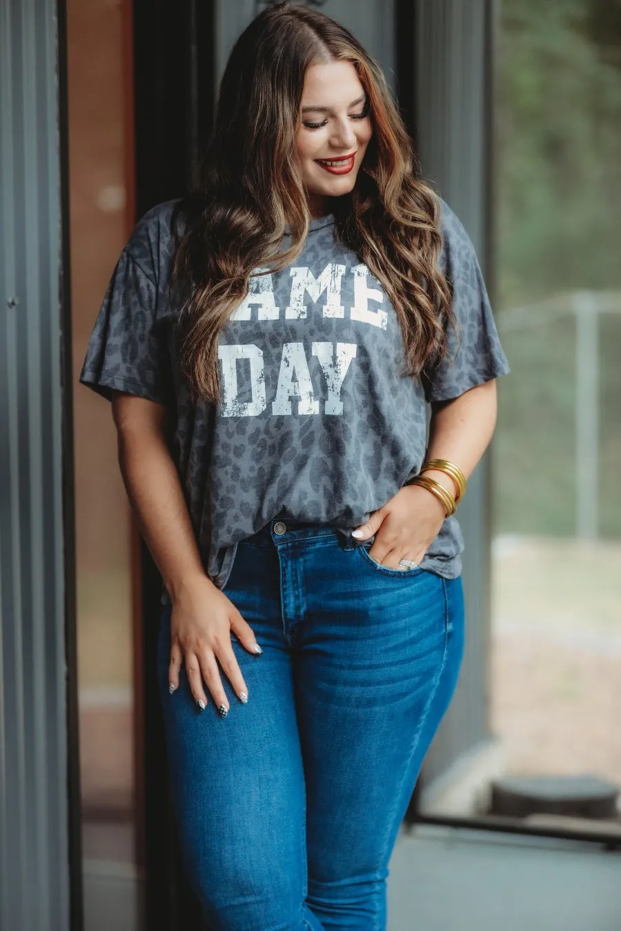 Game Day Leopard Graphic Tee