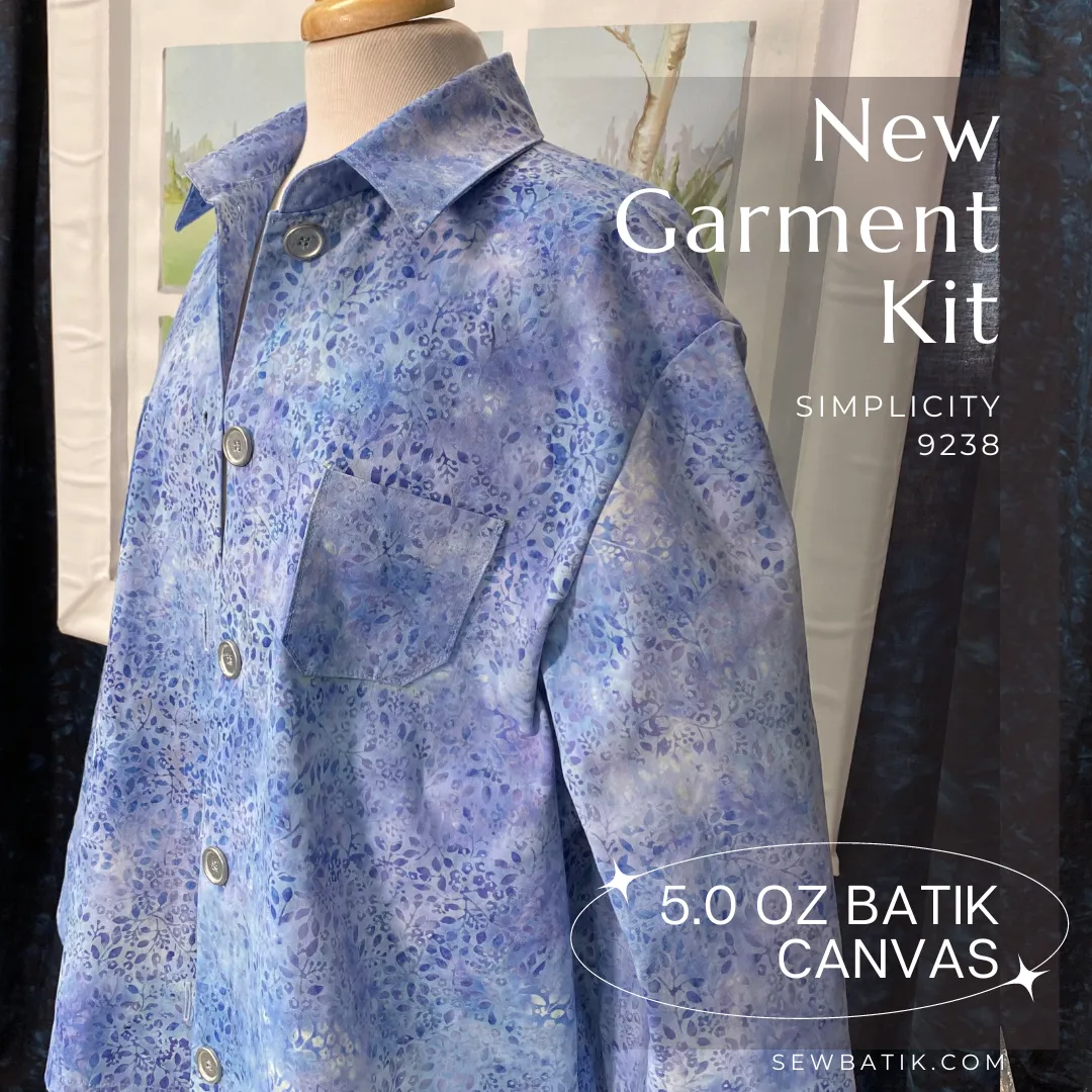 Garment Kit - Batik Canvas Classic Jacket (5.0 oz Canvas)