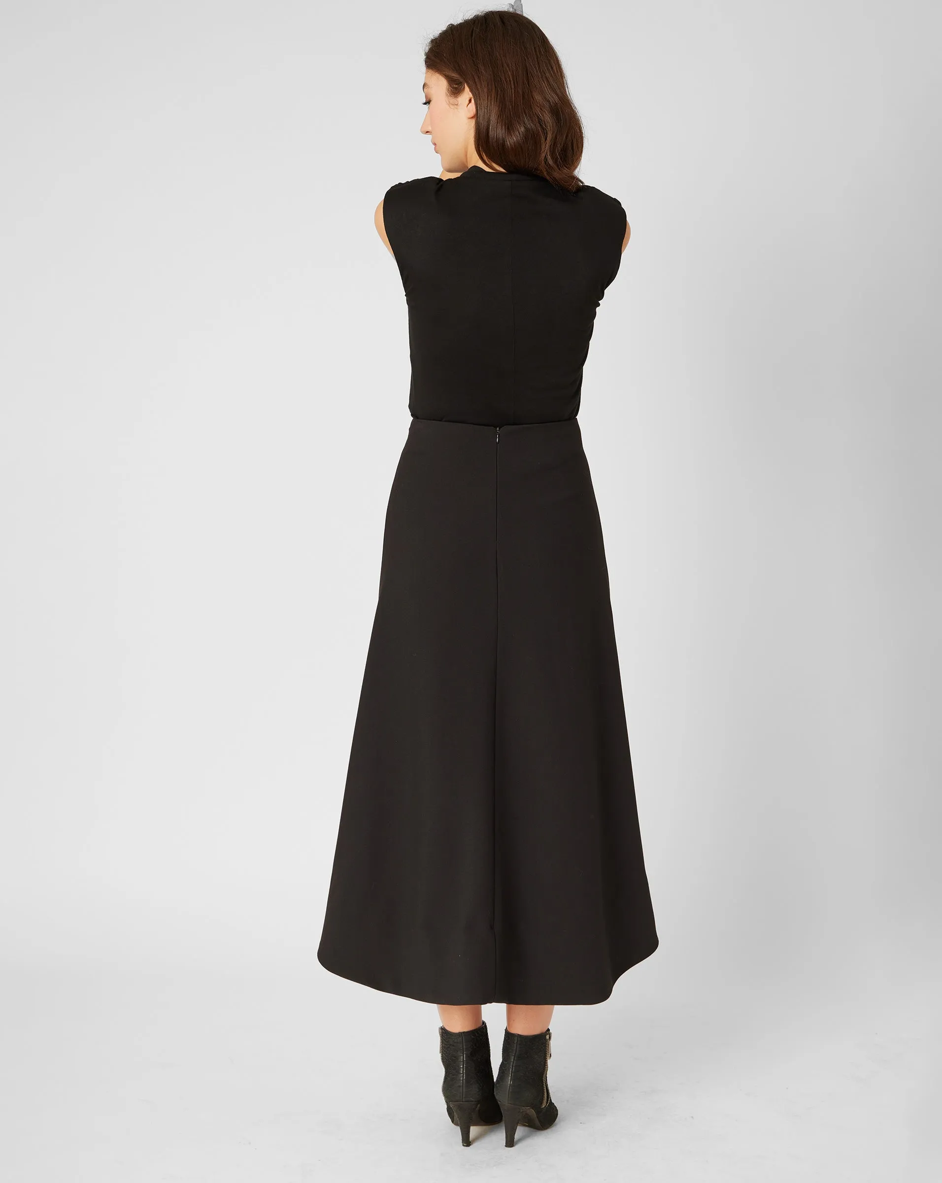 Gathered midi skirt