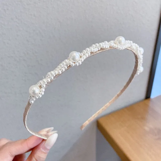 Gold Pearl Hairbands Handmade Wedding Bridal Headbands