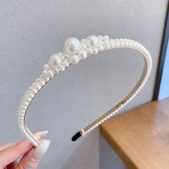 Gold Pearl Hairbands Handmade Wedding Bridal Headbands