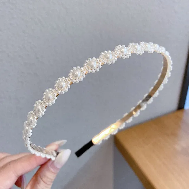 Gold Pearl Hairbands Handmade Wedding Bridal Headbands