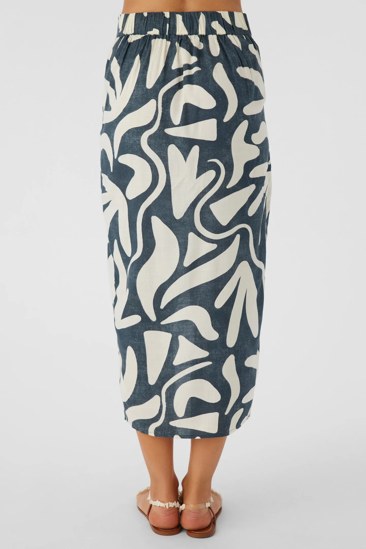 GRETCHEN BEACH HUT GEO KNOT WRAP MIDI SKIRT