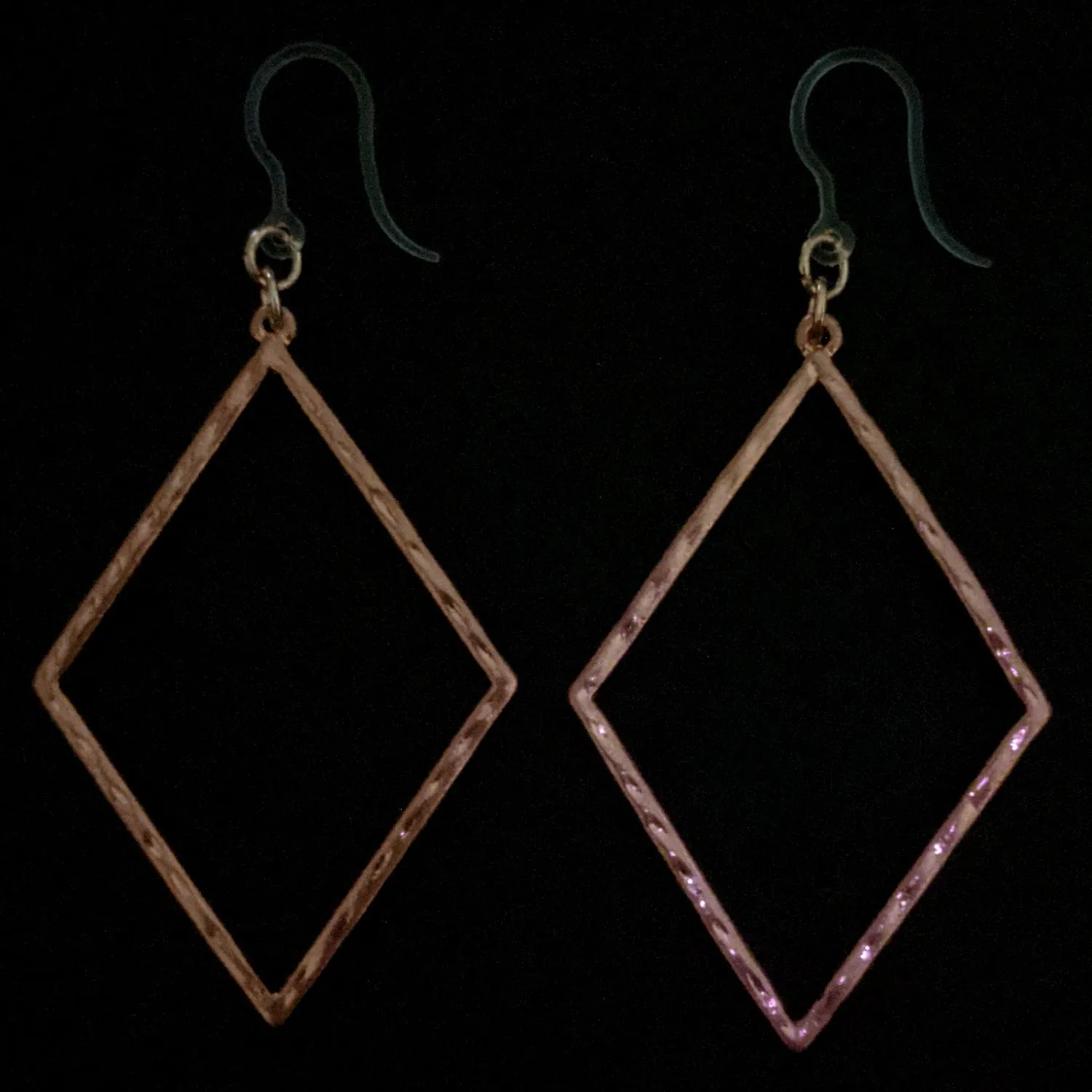 Hammered Minimalist Dangles Hypoallergenic Earrings for Sensitive Ears Made with Plastic Posts