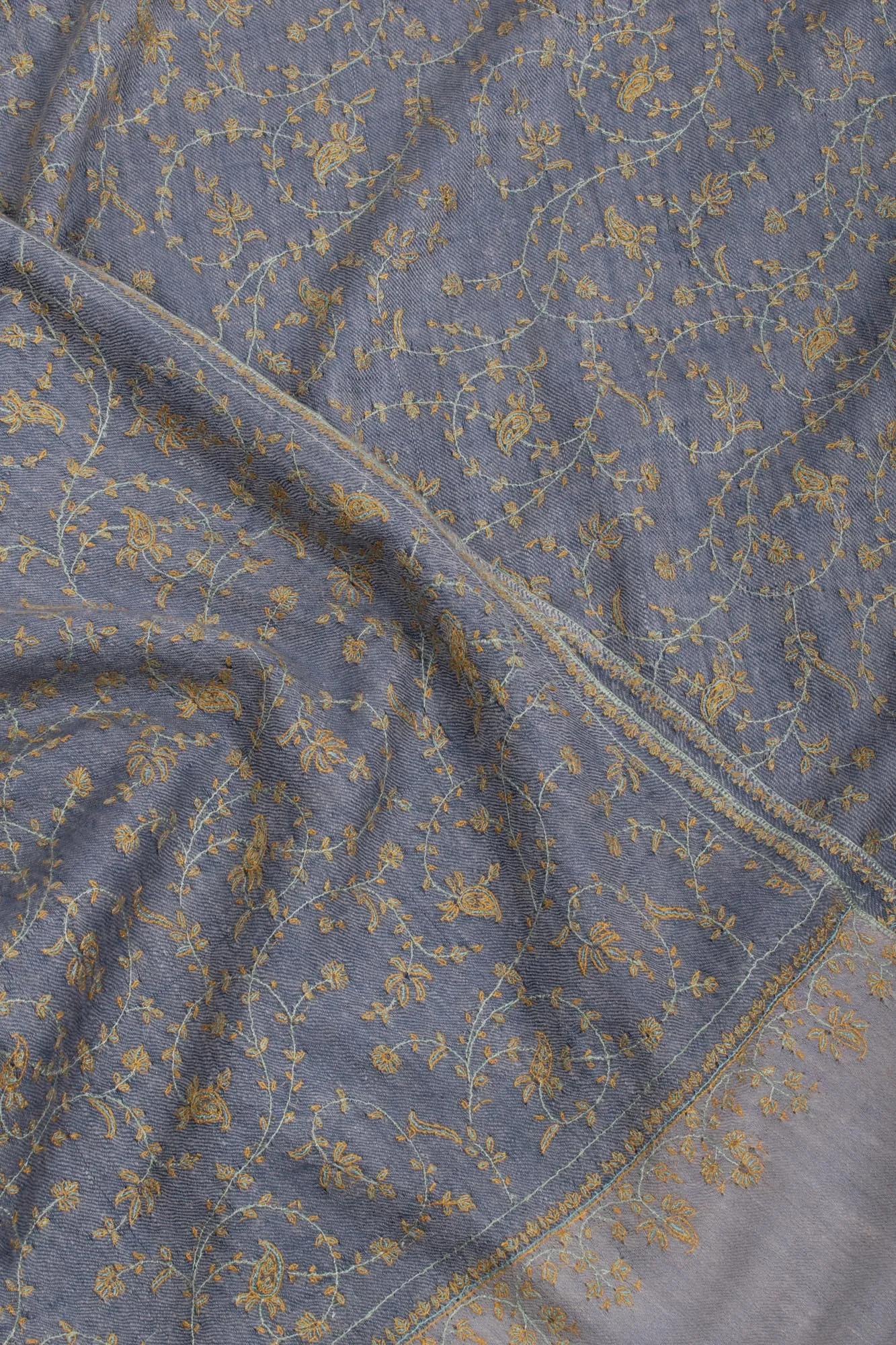 Hand Embroidered Kashmiri Pashmina Wrap - GOOLE