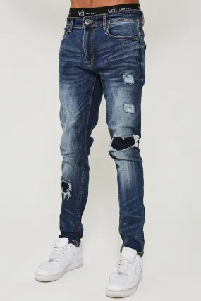 Harrow Tapered Jeans - Dark Blue