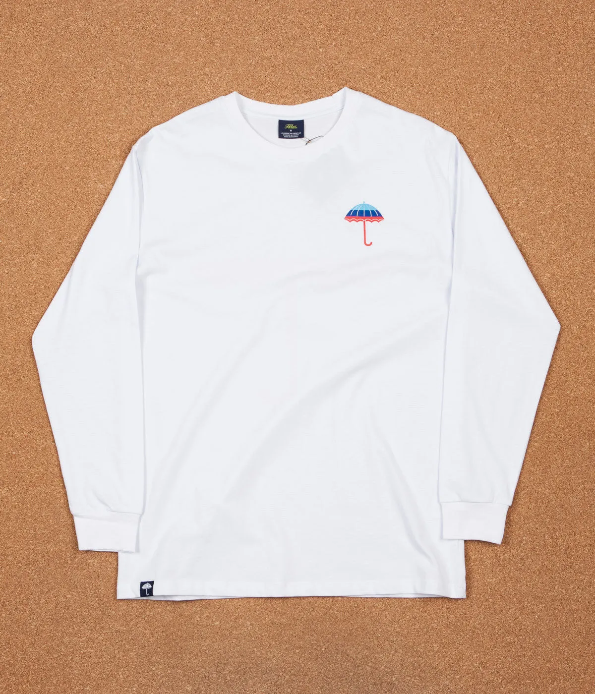 Helas Umbrella Long Sleeve T-Shirt - White / Blue / Navy / Red