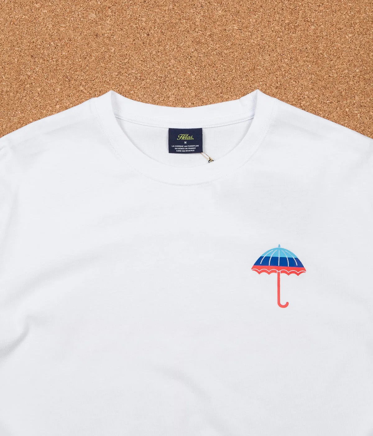 Helas Umbrella Long Sleeve T-Shirt - White / Blue / Navy / Red