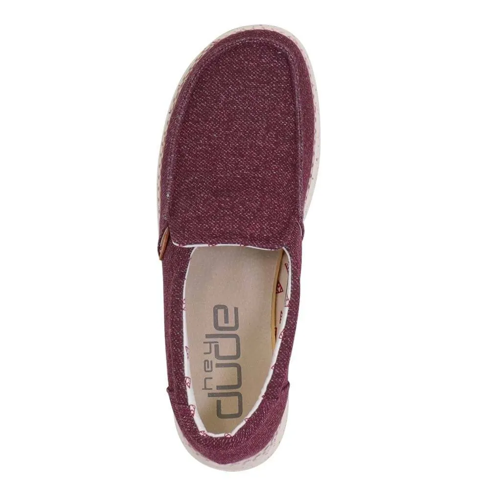 Hey Dude Misty Burgundy Slip On