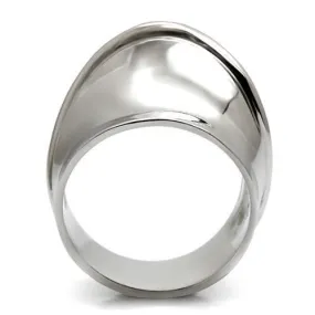 High polished (no plating) Stainless Steel Ring with No Stone for Women Style TK036