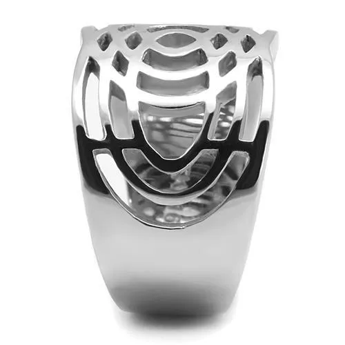 High polished (no plating) Stainless Steel Ring with No Stone for Women Style TK3039