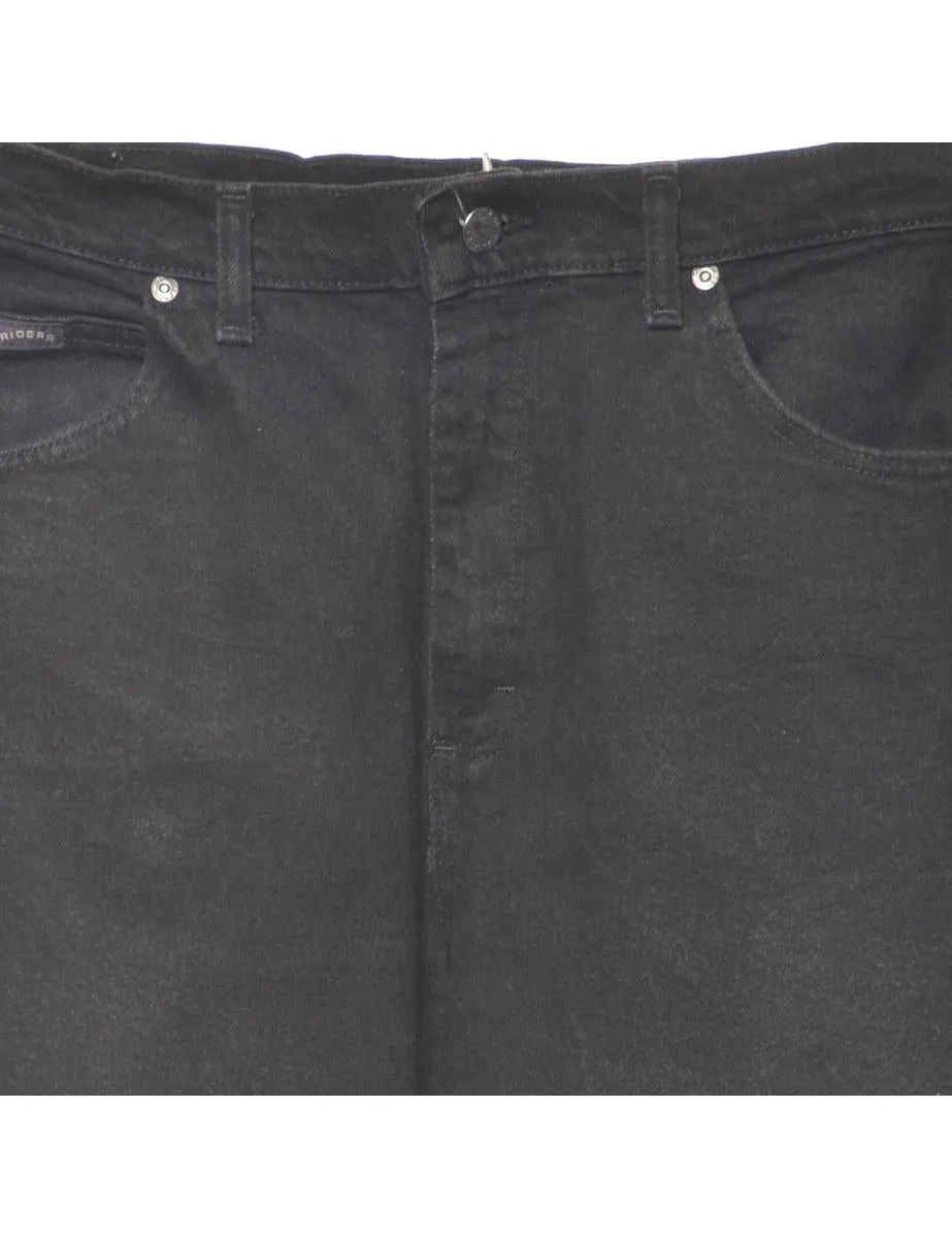 High Waist Black Lee Tapered Jeans - W30 L30