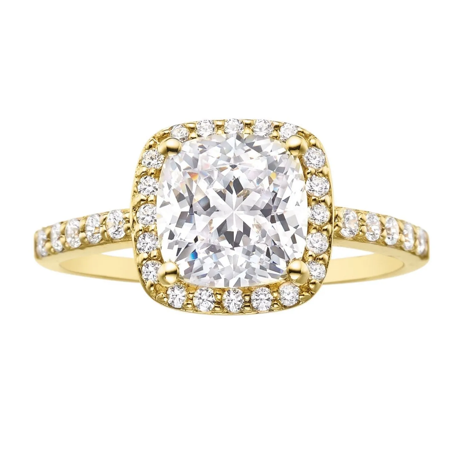 Hush 9ct Yellow Gold 2.50 Carat tw Diamond Simulants Ring