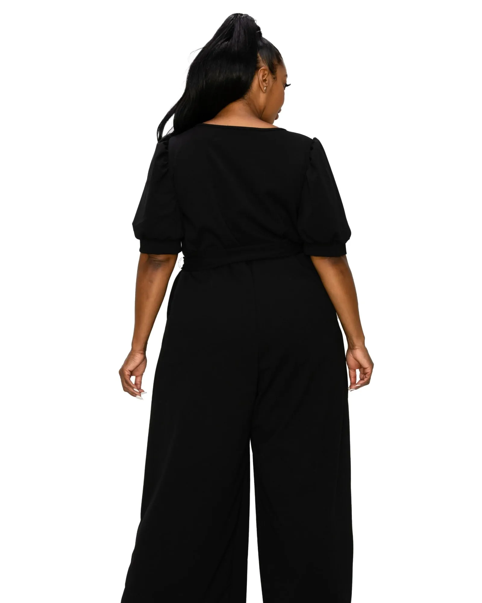 Iris Wrap Pocket Jumpsuit | Black