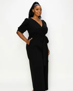 Iris Wrap Pocket Jumpsuit | Black