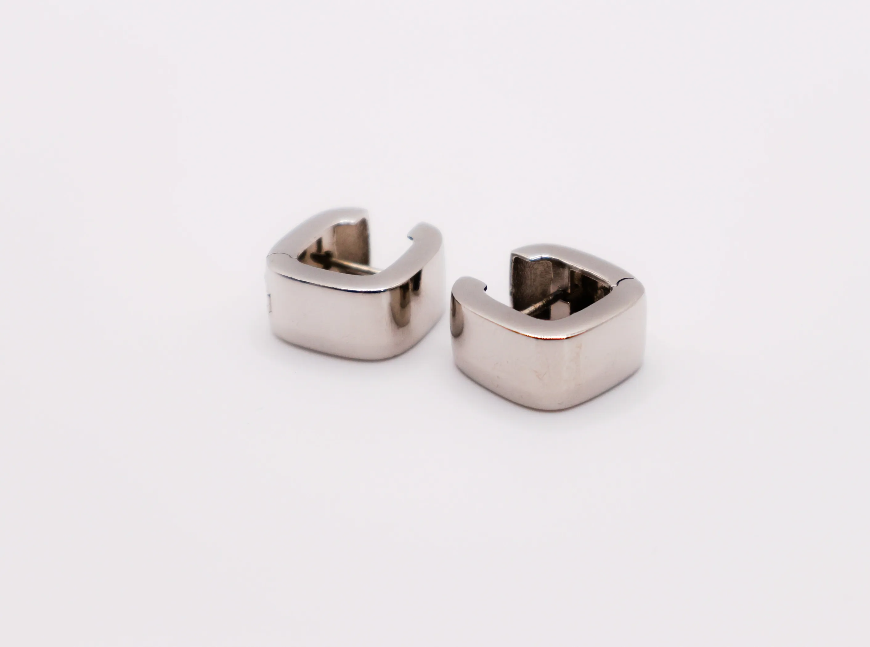 Italian Sterling Silver Square Hoop Earrings